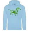Жіноча толстовка (худі) Зелена такса Блакитний фото