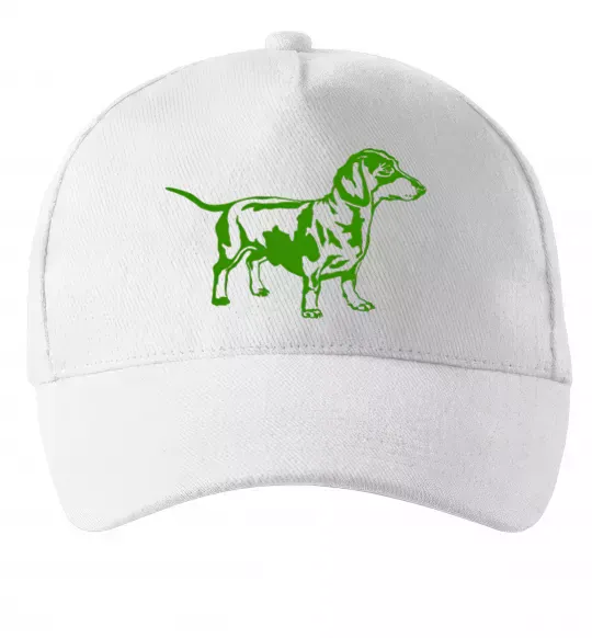 Кепка Зелена такса Білий фото