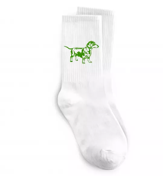 Носки Зелена такса Белый фото