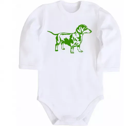 Детский боди Зелена такса Белый фото