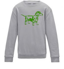 Дитячий світшот Зелена такса Дитячий світшот Зелена такса