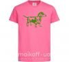 Детская футболка Зеленая такса Ярко-розовый фото