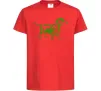 Детская футболка Зелена такса Красный Детская футболка Зелена такса Красный фото