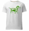 Мужская премиум футболка Зелена такса Белый фото