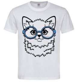 Чоловіча футболка Кitten in blue glasses