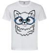 Мужская футболка Кitten in blue glasses Белый фото