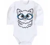 Детский боди Кitten in blue glasses Белый фото