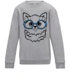 Детский Свитшот Кitten in blue glasses Серый меланж Детский Свитшот Кitten in blue glasses Серый меланж фото