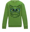 Детский Свитшот Кitten in blue glasses Лаймовый Детский Свитшот Кitten in blue glasses Лаймовый фото