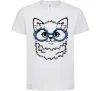 Детская футболка Кitten in blue glasses Белый фото