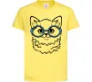 Детская футболка Кitten in blue glasses Лимонный фото