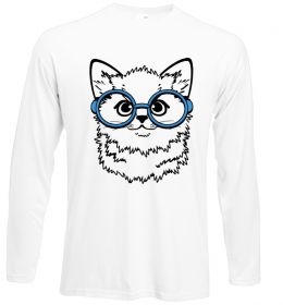 Лонгслив Кitten in blue glasses