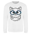 Свитшот Кitten in blue glasses Белый фото