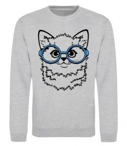 Свитшот Кitten in blue glasses