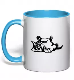 Чашка з кольоровою ручкою