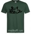 Мужская футболка Котенок Темно-зеленый фото