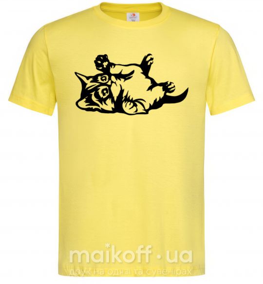 Чоловіча футболка Котенок Лимонний фото