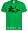 Мужская футболка Котенок Зеленый фото