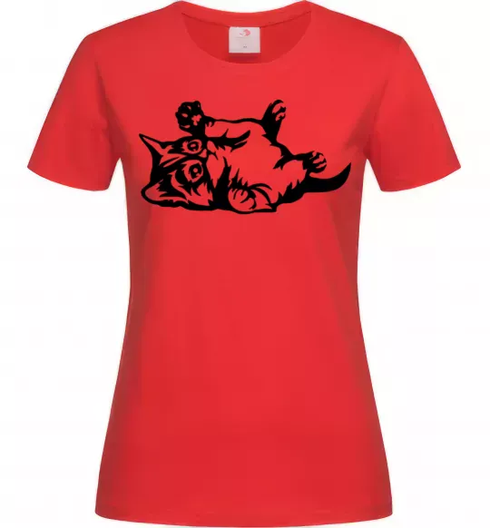 Жіноча футболка Кошенятко Червоний фото