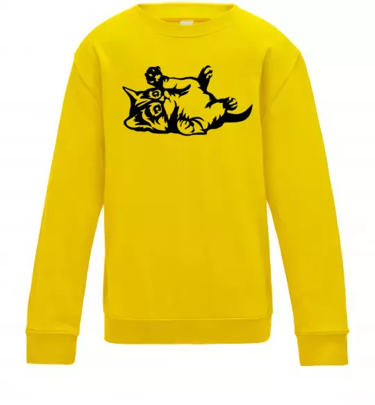 Дитячий світшот Кошенятко Сонячно жовтий фото