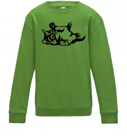 Дитячий світшот Кошенятко Лаймовий фото