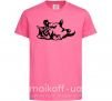 Дитяча футболка Котенок Яскраво-рожевий фото