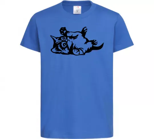 Детская футболка Кошенятко Ярко-синий фото