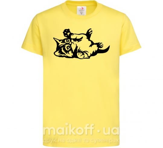 Детская футболка Котенок Лимонный фото