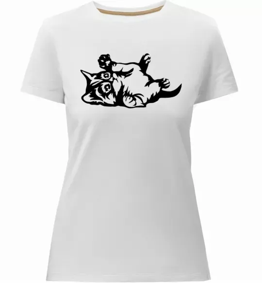 Жіноча преміум футболка Кошенятко Білий фото