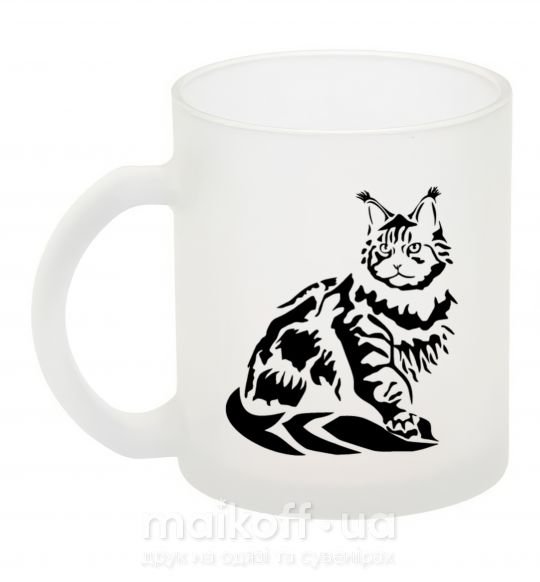 Чашка скляна Maine Coon cat Фроузен фото
