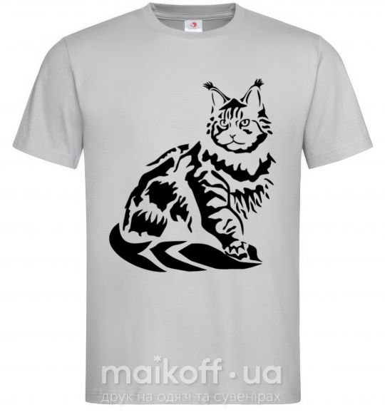 Мужская футболка Maine Coon cat Серый фото