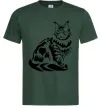 Мужская футболка Maine Coon cat Темно-зеленый Мужская футболка Maine Coon cat Темно-зеленый фото