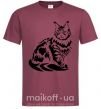 Мужская футболка Maine Coon cat Бордовый фото