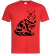 Мужская футболка Maine Coon cat Красный Мужская футболка Maine Coon cat Красный фото
