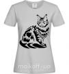 Жіноча футболка Maine Coon cat Сірий фото