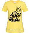 Женская футболка Maine Coon cat Лимонный фото