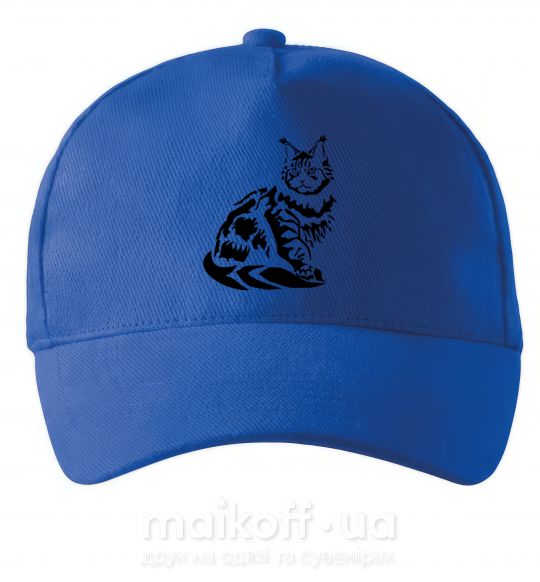 Кепка Maine Coon cat Яскраво-синій фото