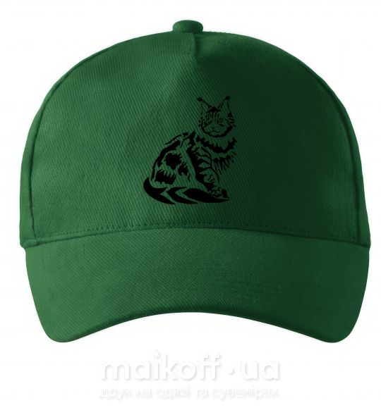 Кепка Maine Coon cat Темно-зелений фото