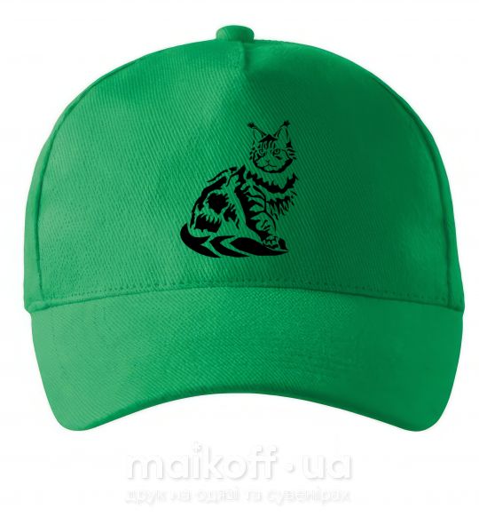 Кепка Maine Coon cat Зеленый фото