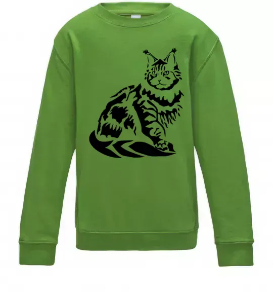 Дитячий світшот Maine Coon cat Лаймовий фото