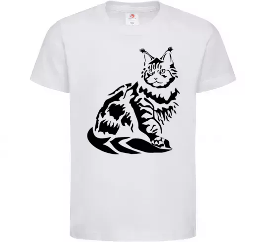 Дитяча футболка Maine Coon cat Білий фото