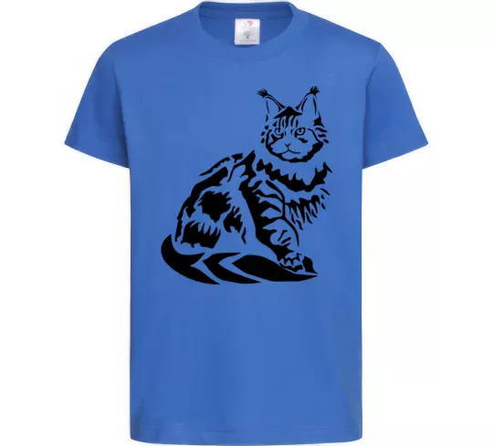 Дитяча футболка Maine Coon cat Яскраво-синій фото