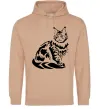 Мужская толстовка (худи) Maine Coon cat Песочный фото