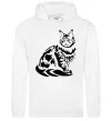 Жіноча толстовка (худі) Maine Coon cat Білий фото
