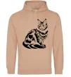 Жіноча толстовка (худі) Maine Coon cat Пісочний фото