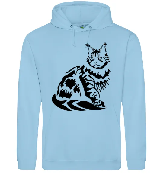 Женская толстовка (худи) Maine Coon cat Голубой фото