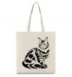 Еко-сумка Maine Coon cat Бежевий фото