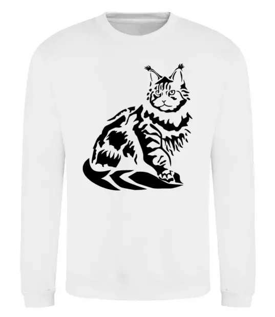 Свитшот Maine Coon cat Белый фото