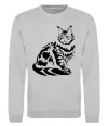Свитшот Maine Coon cat Серый меланж Свитшот Maine Coon cat Серый меланж фото