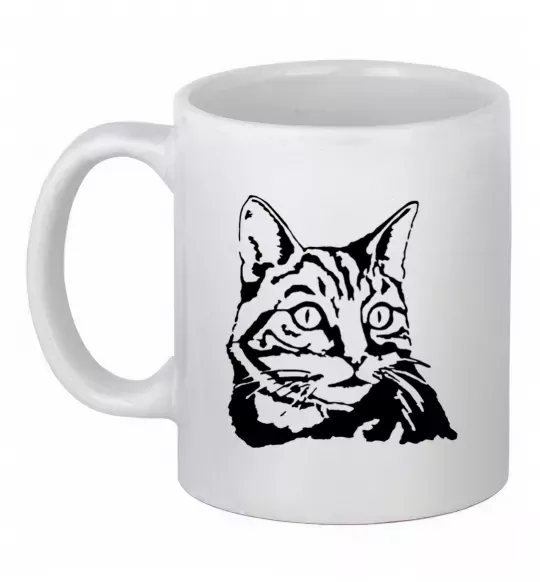 Чашка керамічна Просто кіт Білий фото